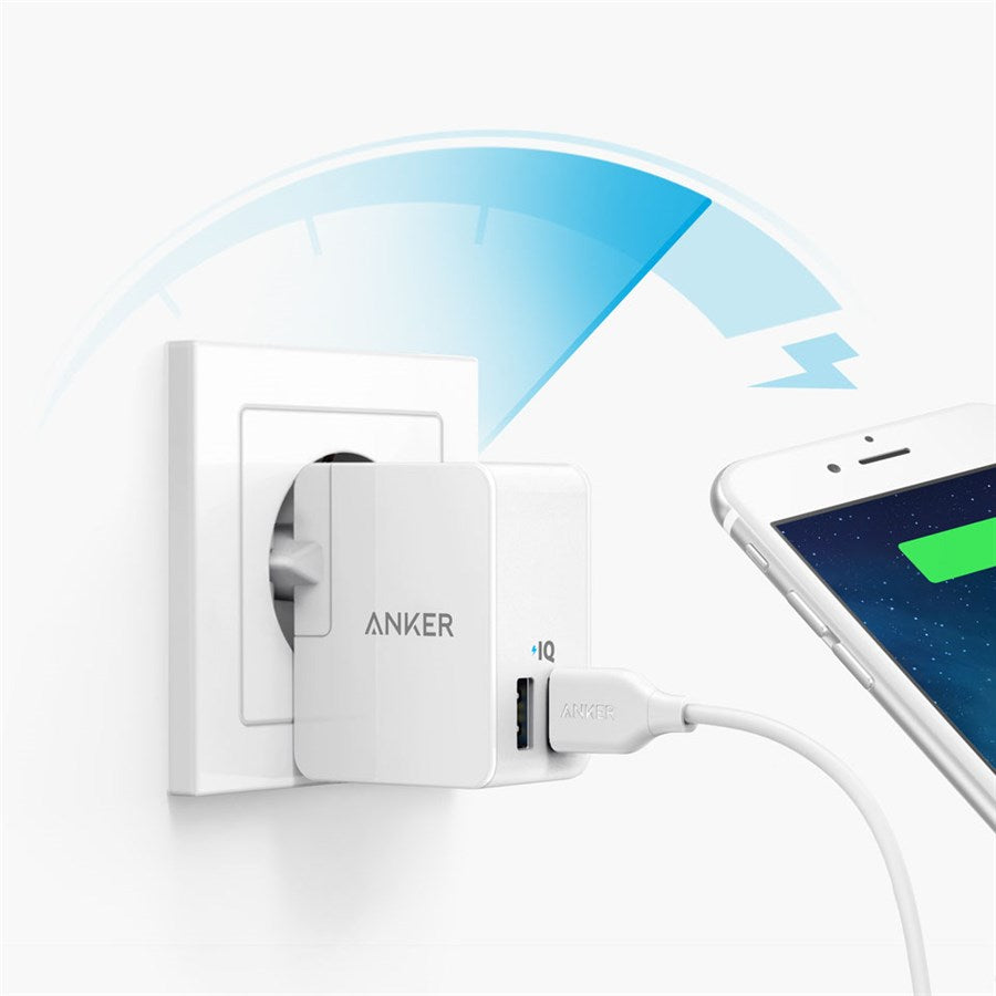 Anker PowerPort 2 Lite | 2-Port USB Wall Charger A2129J21 Anker PowerPort 2 Lite | 2-Port USB Wall Charger A2129J21